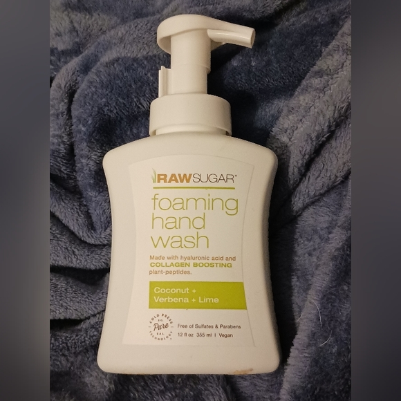 NWT! RAW SUGAR Foaming Hand Soap (Verbena, Lime, and Coconut) - Picture 1 of 5